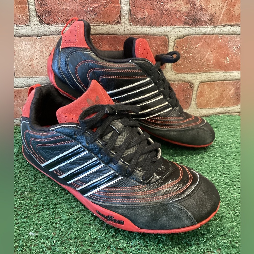 Adidas Original Goodyear Men’s black red racing shoes sneakers size 6